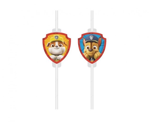 Procos Party Drinking Straws Paw Patrol Rescue Heroes | 4 pieces