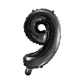 Folie Ballon Zwart 9 | 40cm Folie Ballon Zwart 9 | 40cm