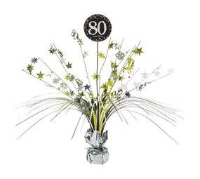 Amscan Décoration de table 80 ans Argent et or étincelants | chacun Amscan Décoration de table 80 ans Argent et or étincelants | chacun