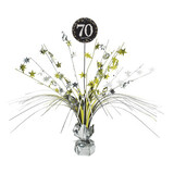 Amscan Décoration de table 70 ans Argent et or étincelants | chacun