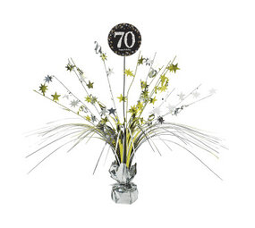 Amscan Table decoration 70 years Sparkling silver-gold | each