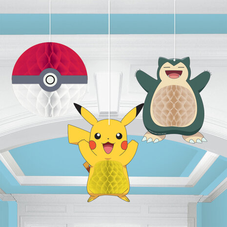 Amscan Pokemon Hangdecoratie | 3 stuks