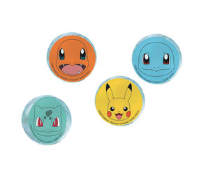 Amscan Pokemon Stuiterballen 4cm | 4 stuks