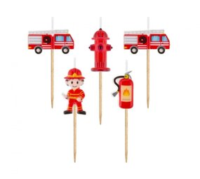 Godan Fire Brigade Candles 4.5cm | 5 Pieces