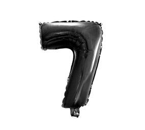 Folie Ballon Zwart 7 | 40cm Folie Ballon Zwart 7 | 40cm