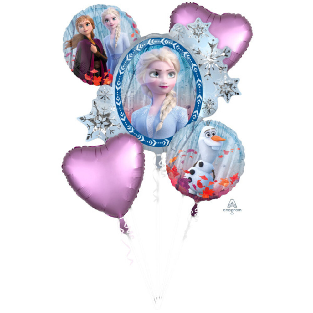 Anagram Foil Ballon Bouquet Frozen| 5 pièces Anagram Foil Ballon Bouquet Frozen| 5 pièces