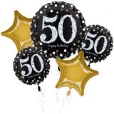 Anagram 50 Jahre Luftballons Strauß Sparkling | 5-tlg