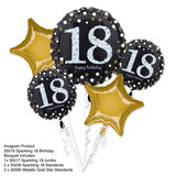 Anagram 18 ans Bouquet de ballons Pétillant | 5 pièces Anagram 18 ans Bouquet de ballons Pétillant | 5 pièces