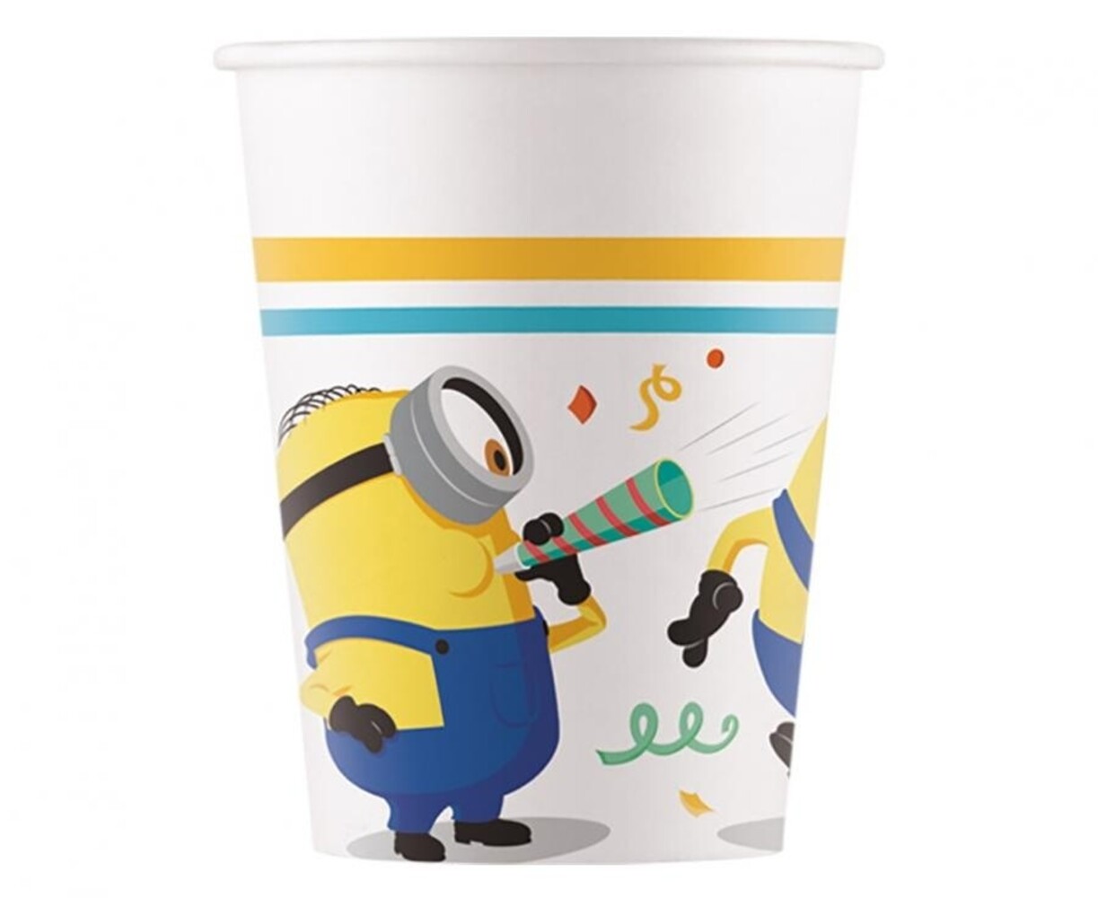 Procos Party Gobelets Minions en papier 200ml | 8 pièces
