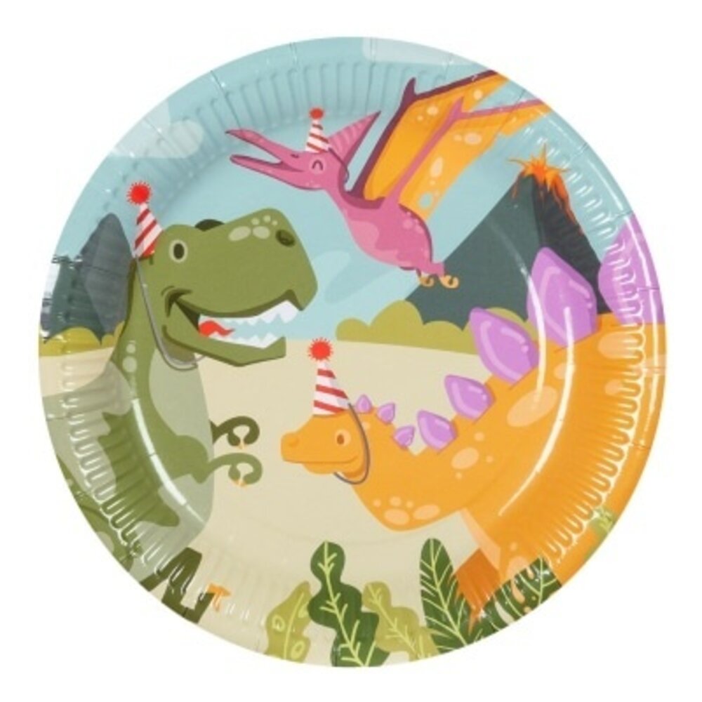 Boland Plaques Dinosaure Party 23cm | 10 morceaux