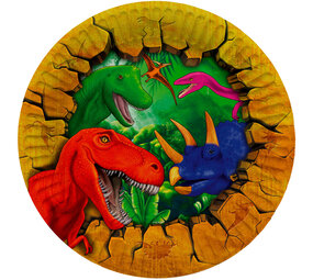 Folat Dino Party Pappteller 23cm | 8 Stück