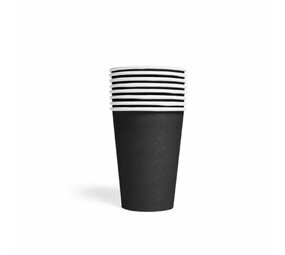 Schwarze Becher 210ml | 8 Stück Schwarze Becher 210ml | 8 Stück