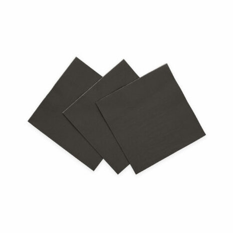 Unique Party Black Napkins 24x24cm | 20 pcs. Unique Party Black Napkins 24x24cm | 20 pcs.