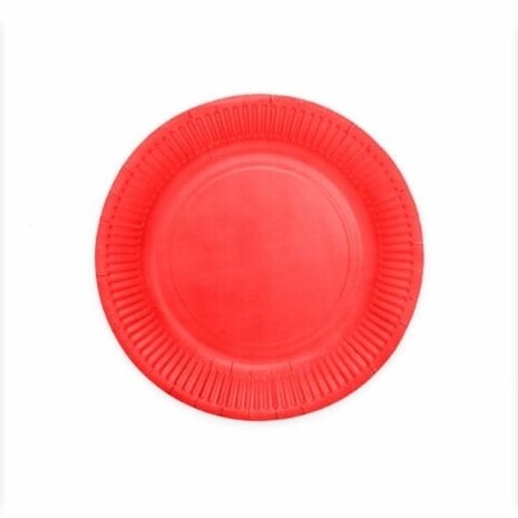 Assiettes rouges 23cm | 8 pièces