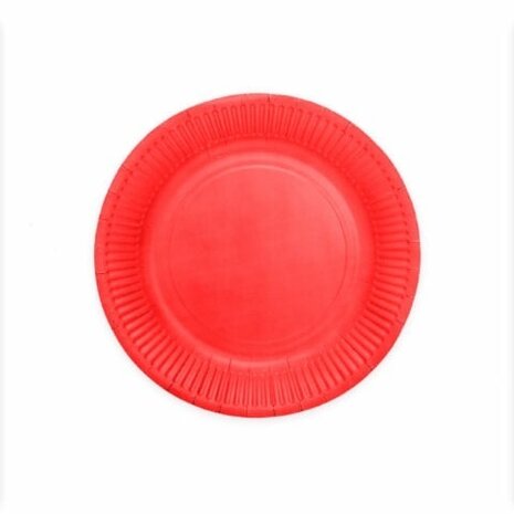 Red plates 23cm | 16 pieces