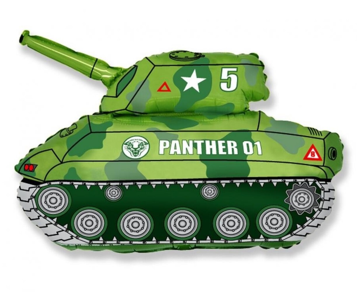Godan Army Tank Foil Balloon 60x80cm | Per Piece Godan Army Tank Foil Balloon 60x80cm | Per Piece