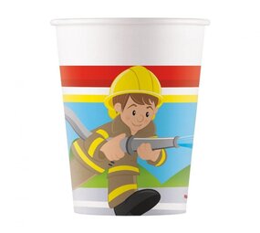 Procos Party Feuerwehrmann-Tassen 200ml | 8 Stk.