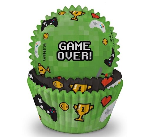 Creative Converting Game Cupcake Vormpjes | 75 stuks