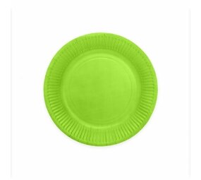 Assiettes vertes Vert citron 23cm | 8 pièces