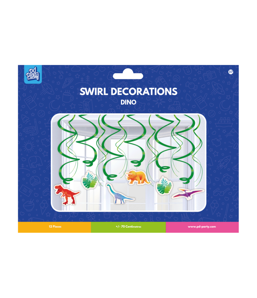 Paper Dreams Dino World Swirls 70cm | 12 stuks