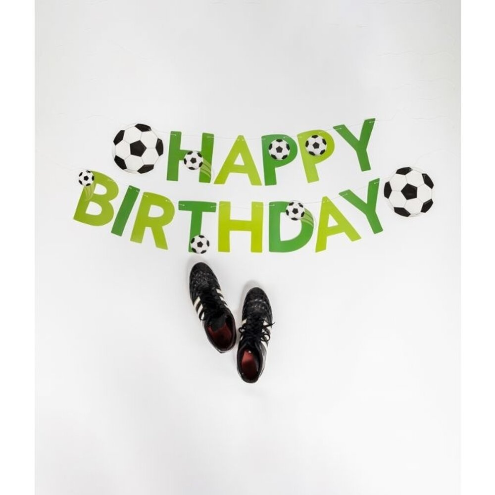 Paper Dreams Guirlande de lettres de Happy Birthday du monde du football 2,5 m | par unité Paper Dreams Guirlande de lettres de Happy Birthday du monde du football 2,5 m | par unité