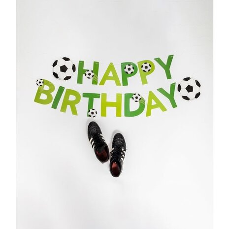 Paper Dreams Guirlande de lettres de Happy Birthday du monde du football 2,5 m | par unité Paper Dreams Guirlande de lettres de Happy Birthday du monde du football 2,5 m | par unité