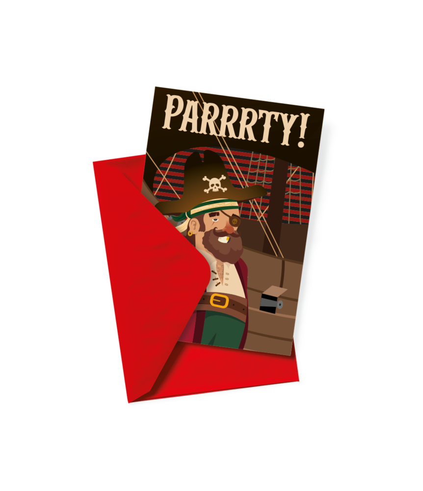 Paper Dreams Piraten Einladungen | 6 Stück Paper Dreams Piraten Einladungen | 6 Stück