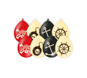 Paper Dreams Piraten Ballonnen 30cm | 8 stuks Paper Dreams Piraten Ballonnen 30cm | 8 stuks