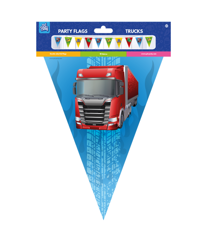 Paper Dreams Trucks Vlaggenlijn 10m | per stuk Paper Dreams Trucks Vlaggenlijn 10m | per stuk