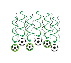 Paper Dreams Voetbal World  Swirls 70cm | 12 stuks Paper Dreams Voetbal World  Swirls 70cm | 12 stuks