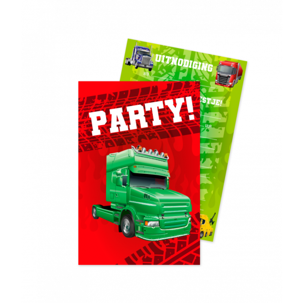 Paper Dreams Trucks Uitnodigingen | 6 stuks Paper Dreams Trucks Uitnodigingen | 6 stuks