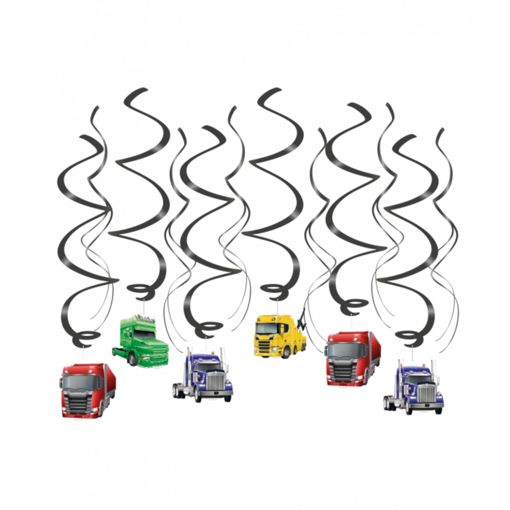 Paper Dreams Camions Tourbillons 70cm | 12 pièces