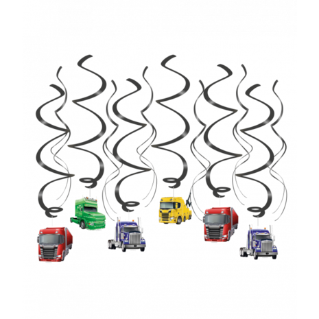 Paper Dreams Camions Tourbillons 70cm | 12 pièces