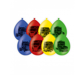 Paper Dreams Trucks Balloons 30cm | 8 pieces Paper Dreams Trucks Balloons 30cm | 8 pieces