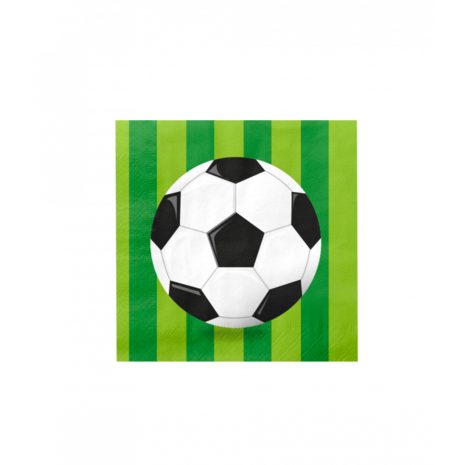 Paper Dreams Voetbal World  Servetten 33x33cm | 16 stuks Paper Dreams Voetbal World  Servetten 33x33cm | 16 stuks