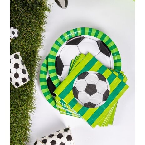 Paper Dreams Voetbal World  Servetten 33x33cm | 16 stuks Paper Dreams Voetbal World  Servetten 33x33cm | 16 stuks