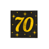 Paper Dreams Napkins 70 Years Gold-Black Classy 33x33cm | per 16 pcs