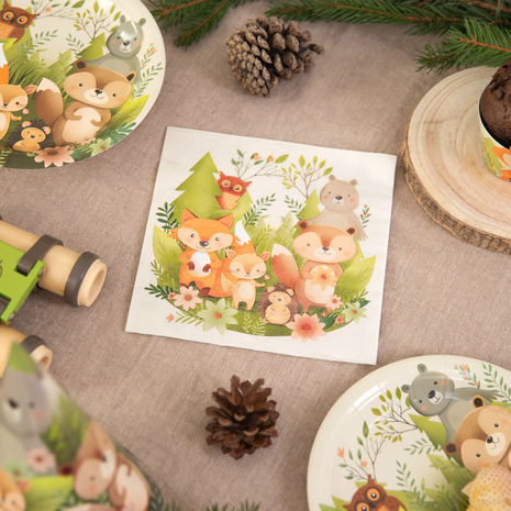 Tuf-Tuf Forest Animals Napkins 33x33cm | 10 pieces