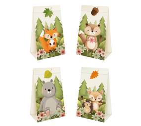 Tuf-Tuf Bosdieren Traktatie Zakjes 17,5x10cm | 4 stuks Tuf-Tuf Bosdieren Traktatie Zakjes 17,5x10cm | 4 stuks