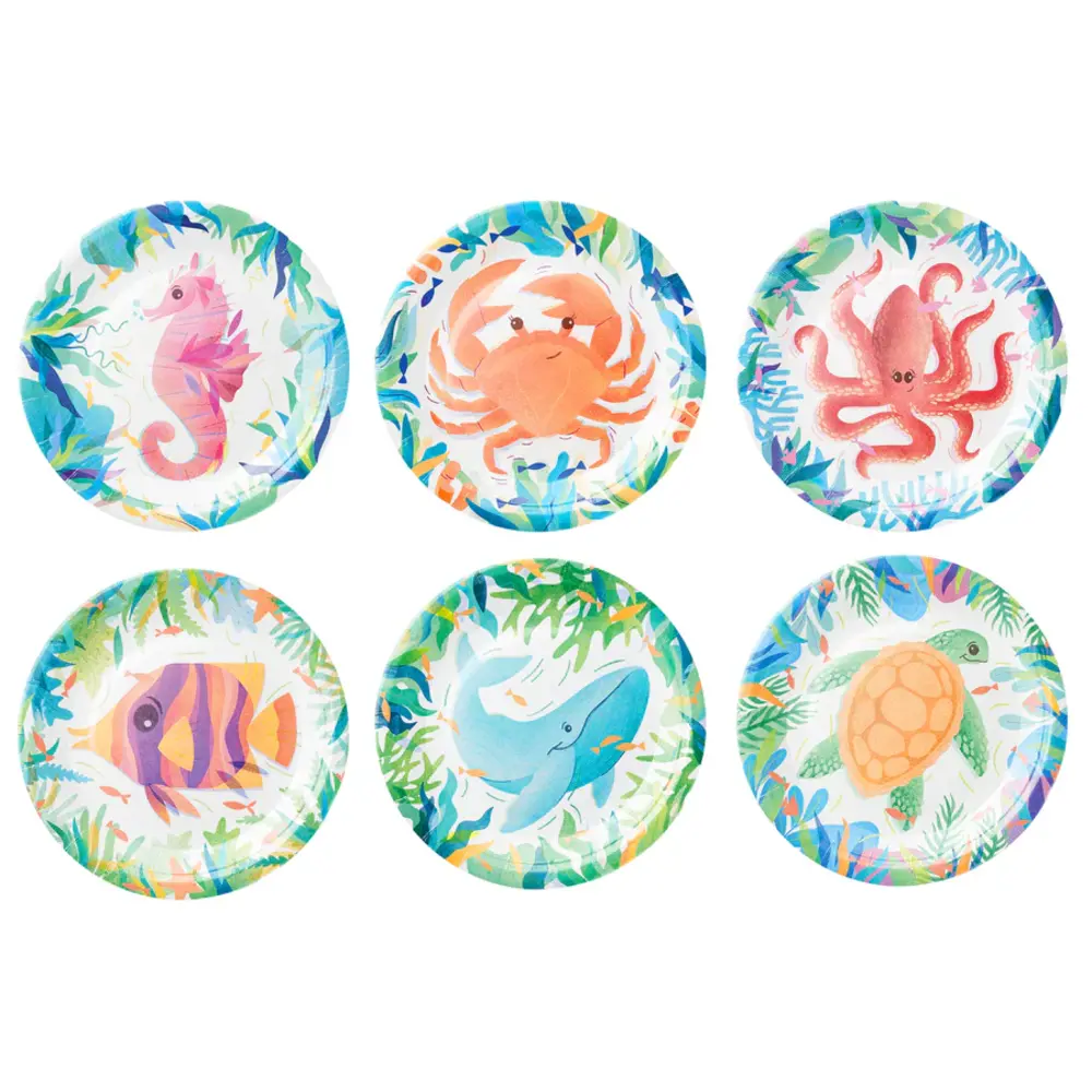 Tuf-Tuf Oceaan Bordjes 18cm | 6 stuks Tuf-Tuf Oceaan Bordjes 18cm | 6 stuks