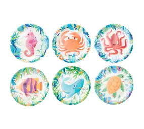 Tuf-Tuf Oceaan Bordjes 18cm | 6 stuks Tuf-Tuf Oceaan Bordjes 18cm | 6 stuks