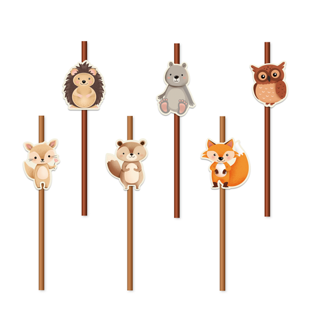 Tuf-Tuf Forest animals straws | 6 pieces Tuf-Tuf Forest animals straws | 6 pieces