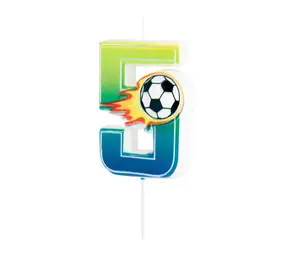 Tuf-Tuf Fußball Zahlenkerze 5 | pro Einheit Tuf-Tuf Fußball Zahlenkerze 5 | pro Einheit