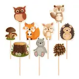 Tuf-Tuf Bosdieren Taart Toppers | 9 stuks Tuf-Tuf Bosdieren Taart Toppers | 9 stuks