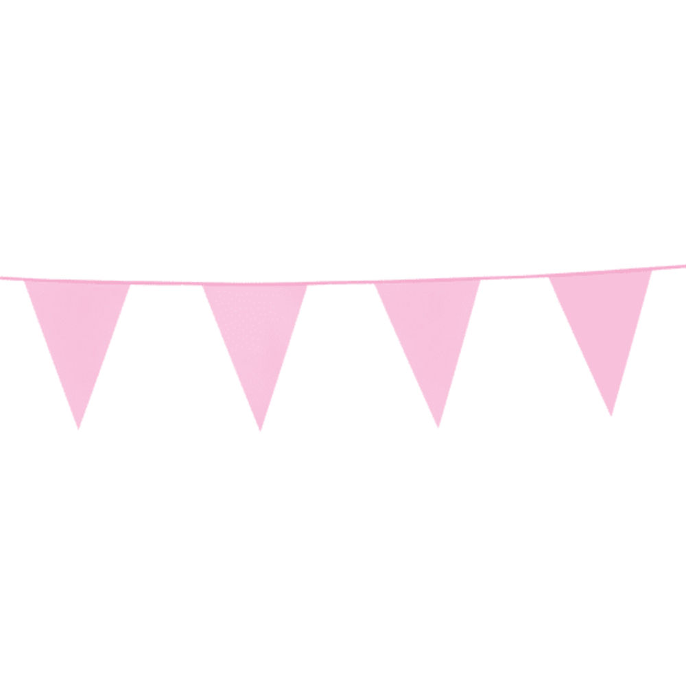 Paper Dreams Ligne de drapeau rose clair pendule | 10 mètres