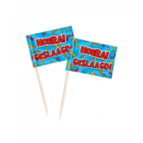 Paper Dreams Hoera Geslaagd Cartoon brochettes | 50 pièces