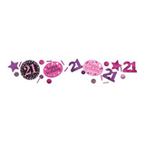Amscan Confetti 21 years Sparkling Black-Pink | 34 grams Amscan Confetti 21 years Sparkling Black-Pink | 34 grams