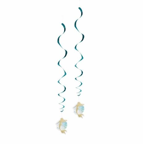 Boland Zeemeermin  Glitter Hangdecoratie 85cm | 2 stuks Boland Zeemeermin  Glitter Hangdecoratie 85cm | 2 stuks