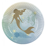 Boland Mermaid Glitter Plates 23cm | 10 pieces Boland Mermaid Glitter Plates 23cm | 10 pieces