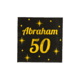 Paper Dreams Napkins Abraham 50 Gold-Black Classy 33x33cm | per 16 pcs. Paper Dreams Napkins Abraham 50 Gold-Black Classy 33x33cm | per 16 pcs.